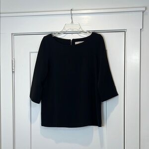 LOFT Black Boxy Blouse size small.